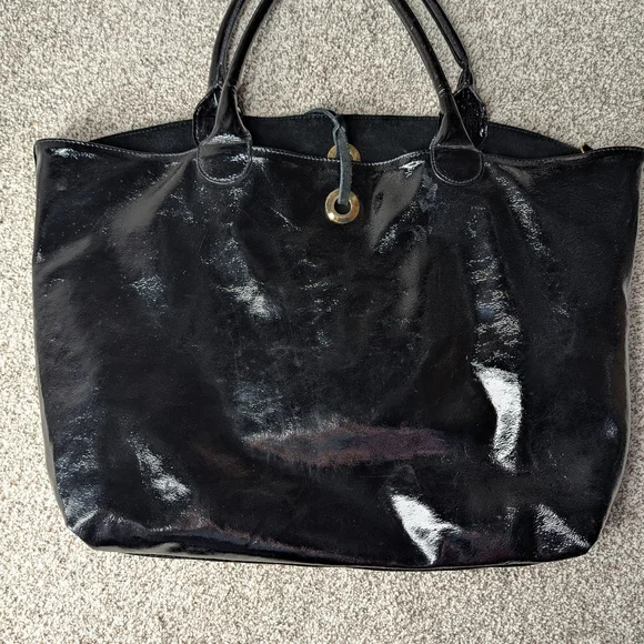 Innue Patent Leather Hobo Tote Shoulder Bag | Vintage Y2K - Picture 7 of 16
